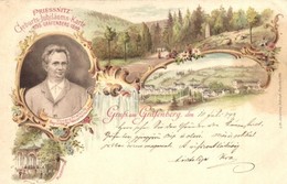 * T2/T3 1899 Lázne Jeseník, Gräfenberg; Priessnitz Geburts-Jubiläums-Karte, Vincenz Priessnitz Begründer Der Wasserheilk - Sin Clasificación