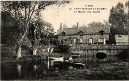 * T1/T2 Saint-Sauveur-le-Vicomte, Le Moulin Et La Riviere / River, Watermill, Boats - Non Classés