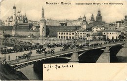 T2/T3 1903 Moscow, Moskau, Moscou; Pont Moscworetzky / Moskvoretsky Bridge, Kremlin. Knackstedt & Näther Lichtdruckerei  - Ohne Zuordnung