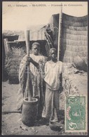 T3 1908 Saint-Louis, Pileuses De Couscous / Children Making Couscous, Folklore. TCV Card (EK) - Ohne Zuordnung