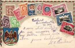 * T3/T4 1906 Stamps Of Mexico, Coat Of Arms, Emb. Litho (pinholes) - Unclassified