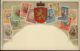 ** T2 Stamps Of Bulgaria, Coat Of Arms, Golden Decoration, Litho - Sin Clasificación