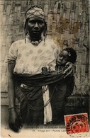 T3 Exposition De Clermont-Ferrand, Village Noir, Femme Laobé / Laobé Woman With Her Child, Senegalese Folklore. TCV Card - Ohne Zuordnung