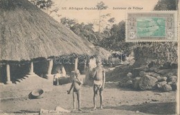 T2 Afrique Occidentale, Intérieur De Village / Village, Children, Folklore From French West Africa. TCV Card - Zonder Classificatie