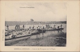 ** T2 Senegal-Sudan, Convoi De Pirogues Sur Le Niger / Convoy Of Canoes On The Niger, Folklore - Unclassified