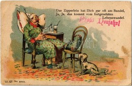 T2/T3 1898 Das Zipperlein Hat Dich Gar Oft Am Bandel, Ja Ja, Das Kommt Vom Fortgesetzten Lebenswandel. Prosit Neujahr! / - Sin Clasificación