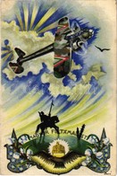 * T2/T3 1944 Magyar Feltámadást! / Hungarian Irredenta Propaganda Art Postcard, Military Aircraft S: Bozó (EK) - Zonder Classificatie