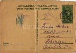 T4 1944 Levél Fischer Miksa Zsidó 106/17-es KMSZ-nek (közérdekű Munkaszolgálatos) A Szászrégeni Munkatáborba / WWII Lett - Unclassified