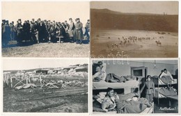 * 6 Db RÉGI Katonai Motívumlap, 3 Fotóval / 6 Pre-1945 Military Motive Postcards With 2 Photos - Unclassified