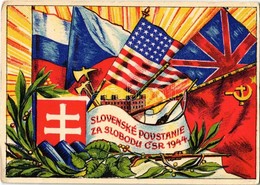 ** T2/T3 Slovenské Povstanie Za Slobodu CSR 1944 / Slovak National Uprising Propaganda Card (EK) - Unclassified