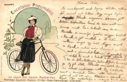 * T2/T3 Excelsior Pneumatic. Hannov. Gummi-Kamm Co. Act-Ges. Hannover-Limmer / German Bicycle And Tire Shop Advertisemen - Non Classés