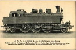 ** T2/T3 MÁV 342,002 P. Sz. Szertartányos Mozdonya. Kiadja A Gőzmozdony Szaklap / Locomotive Of The Hungarian State Rail - Unclassified