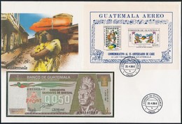 Guatemala 1988. 50c Borítékban, Alkalmi Bélyeggel és Bélyegzéssel T:I
Guatemala 1988. 50 Centavos Esucodos In Envelope W - Zonder Classificatie