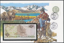 Új-Zéland 1985-1989. 1$ Borítékban, Alkalmi Bélyeggel és Bélyegzéssel T:I
New Zealand 1985-1989. 1 Dollar In Envelope Wi - Ohne Zuordnung