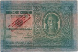 1912. 100K Hamis  'Ausgegeben Nach Dem 4. Oktober 1920' Felülbélyegzéssel (fake Overprint) T:III Szép Papír - Ohne Zuordnung