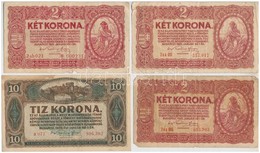 1913-1920. 10db-os Vegyes Magyar Korona Bankjegy Tétel T:III-IV - Non Classés