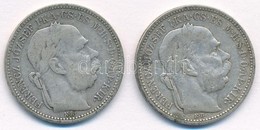 1895KB 1K Ag 'Ferenc József' (2x) T:2-,3 Kis Patina Adamo K5 - Ohne Zuordnung