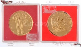 Csúcs Viktória (1934-1993) / KD 1972. 'München Olimpia' Aranyozott Fém Emlékérem (32mm) (2xklf) T:1- Kis Patina - Unclassified