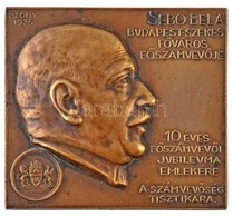 Sződy Szilárd (1878-1939) 1936. 'Sebő Béla Budapest Székesfőváros Főszámvevője - 10 éves Főszámvevői Jubileuma Emlékére  - Zonder Classificatie