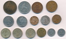 Nagy-Britannia 1943-1992. 16db-os Vegyes Fémpénz Tétel T:2,2-
Great Britain 1943-1992. 16pcs Of Various Coins C:XF,VF - Non Classés