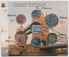 Nagy-Britannia 2008. 1p-1Ł (7xklf) Forgalmi Sor, Vágott Karton Dísztokban T:1-,2 
Great Britain 2008. 1 Penny - 1 Pounds - Non Classés