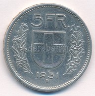Svájc 1931B 5Fr Ag T:2
Switzerland 1931B 5 Francs Ag C:XF 
Krause KM#40 - Zonder Classificatie