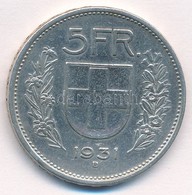 Svájc 1931B 5Fr Ag T:2
Switzerland 1931B 5 Francs Ag C:XF 
Krause KM#40 - Sin Clasificación