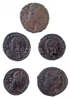 Római Birodalom 5db-os Vegyes Római Rézpénz Tétel A Kr. U. III-IV. Századból T:2- 
Roman Empire 5pcs Of Various Roman Co - Non Classificati