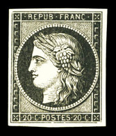 ** N°3, 20c Noir Sur Jaune, Fraîcheur Postale, SUP (certificat)  Qualité: ** - 1849-1850 Cérès