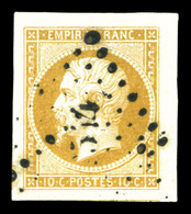 O N°13A, 10c Bistre Type I, Grandes Marges Avec Voisins, Pièce Choisie. TTB (signé Calves)  Qualité: O - 1853-1860 Napoléon III