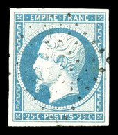 O N°15a, 25c Empire: Bleu Laiteux, Oblitération Légère. TTB  Qualité: O  Cote: 310 Euros - 1853-1860 Napoleon III