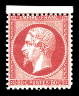 ** N°24, 80c Rose, Fraîcheur Postale Bdf, SUP (signé Brun/certificat)  Qualité: ** - 1862 Napoleon III