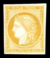 * N°36c, Granet, 10c Bistrejaune Non Dentelé. TTB (signé/certificat)  Qualité: *  Cote: 450 Euros - 1870 Siège De Paris