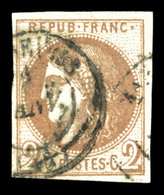 O N°40A, 2c Chocolat Clair Type I. TB (certificat)  Qualité: O  Cote: 1600 Euros - 1870 Emission De Bordeaux