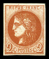 * N°40Ba, 2c Rougebrique Report 2, Très Belle Nuance Intense. SUP (signé Brun/certificat)  Qualité: *  Cote: 1300 Euros - 1870 Bordeaux Printing