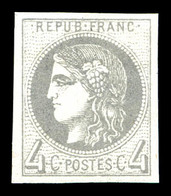 * N°41Bd, 4c Grisfoncé, TTB (signé Brun/Scheller/certificat)  Qualité: *  Cote: 750 Euros - 1870 Bordeaux Printing