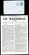 O Journal LE NATIONAL N°1, Sous Enveloppe De Paris Le 12 Decembre 1870 Par Le Ville De Paris Avec 20c Lauré Pour La Manc - War 1870