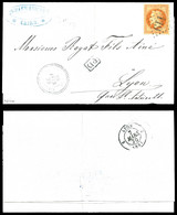O 40c Lauré Obl '5119' + Càd T 24 Du Caire Sur Lettre Du 28 Fev 70 à Destination De Lyon. SUP (signé Brun/certificat)  Q - 1849-1876: Classic Period