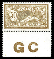 ** N°120d, 50c Merson Bdf Avec Manchette 'GC'. TTB  Qualité: **  Cote: 450 Euros - 1900-02 Mouchon