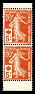 ** N°147b, Croix Rouge: Paire Verticale Provenant De Carnet, TB  Qualité: **  Cote: 280 Euros - 1900-02 Mouchon