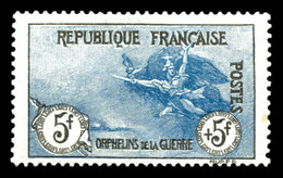 * N°155, Orphelins, 5F +5F Noir Et Bleu, Charnière Légère, Frais. TB (certificat)  Qualité: *  Cote: 2100 Euros - 1900-02 Mouchon