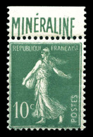 * N°188A, Minéraline, 10c Vert, TB  Qualité: *  Cote: 500 Euros - 1900-02 Mouchon