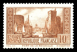 ** N°261A, Port De La Rochelle, 10F Chaudron Clair, SUPERBE. R.R.R (signé Brun/certificat)   Qualité: **  Cote: 8000 Eur - 1900-02 Mouchon