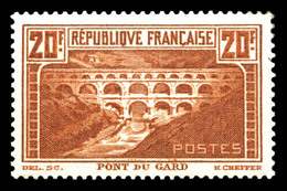 ** N°262Aa, Pont Du Gard, 20F Chaudron Clair Type I, SUP. R.R. (signé Calves/certificats)  Qualité: **  Cote: 2500 Euros - 1900-02 Mouchon