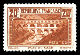 ** N°262B, 20F Pont Du Gard, Chaudron Clair Dentelé 11, Très Bon Centrage, FRAÎCHEUR POSTALE, SUPERBE (certificat)   Qua - 1900-02 Mouchon