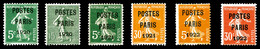 (*) N°24, 25, 26, 29, 30 Et 32, TB  Qualité: (*)  Cote: 680 Euros - 1893-1947