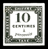 ** N°1, 10c Noir Lithographié, Restauré Mais Belle Présentation. R.R. (certificats)  Qualité: **  Cote: 40000 Euros - 1859-1959 Postfris