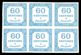 (*) N°9, 60c Bleu, Bloc De 6 Exemplaires. TB (signé Calves)  Qualité: (*) - 1859-1959 Mint/hinged