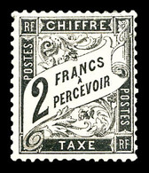 * N°23, 2F Noir. TB (signé Calves/certificat)  Qualité: *  Cote: 2000 Euros - 1859-1959 Mint/hinged