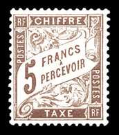 * N°27, 5f Marron, Gno, Très Bon Centrage. TB  Qualité: *  Cote: 800 Euros - 1859-1959 Mint/hinged